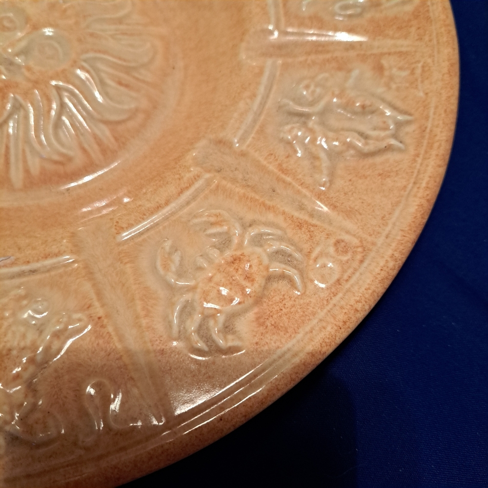 Vintage Yellow Zodiac Ceramic Plate - Picture 5 of 10
